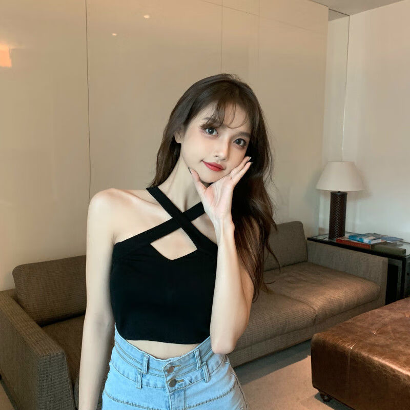 吊带背心女外穿夏季单两件装外穿美背短款吊带小背心性感挂脖上衣内搭
