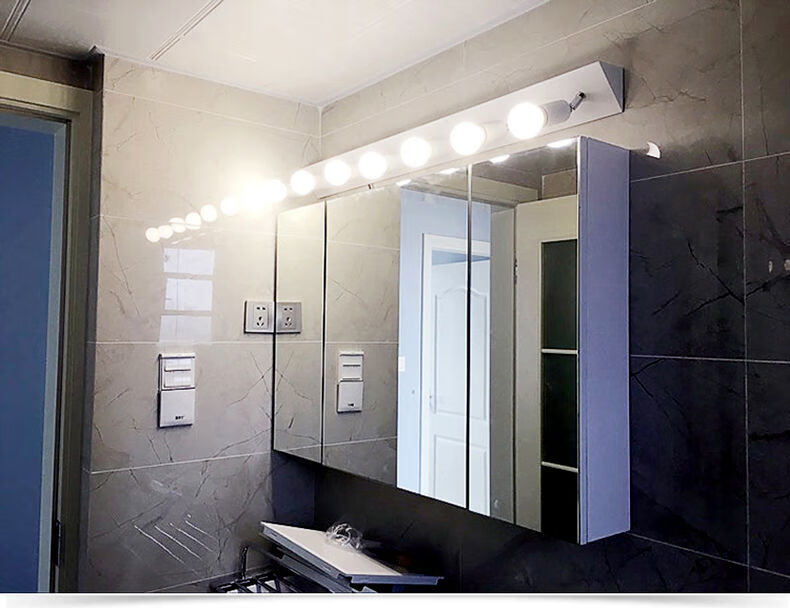 奢室镜前灯卫生间led免打孔镜柜专用化妆台灯梳妆灯卫浴室柜灯小灯泡