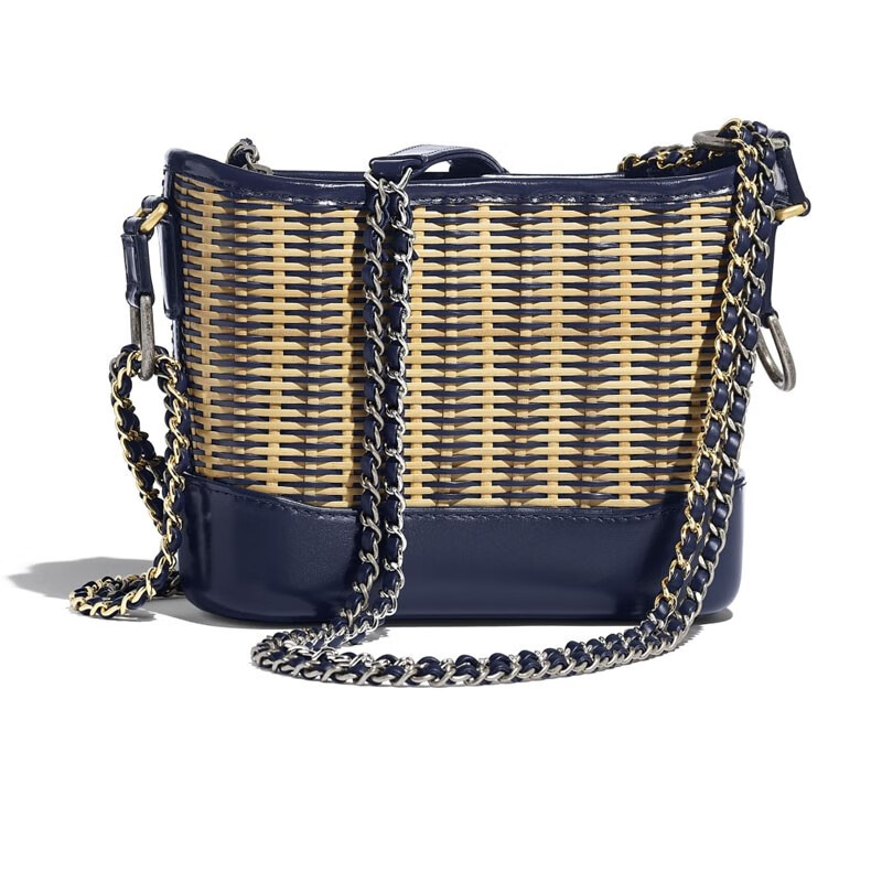 【买手代购】chanel香奈儿女包abrielle小号流浪包藤条小牛皮金色斜