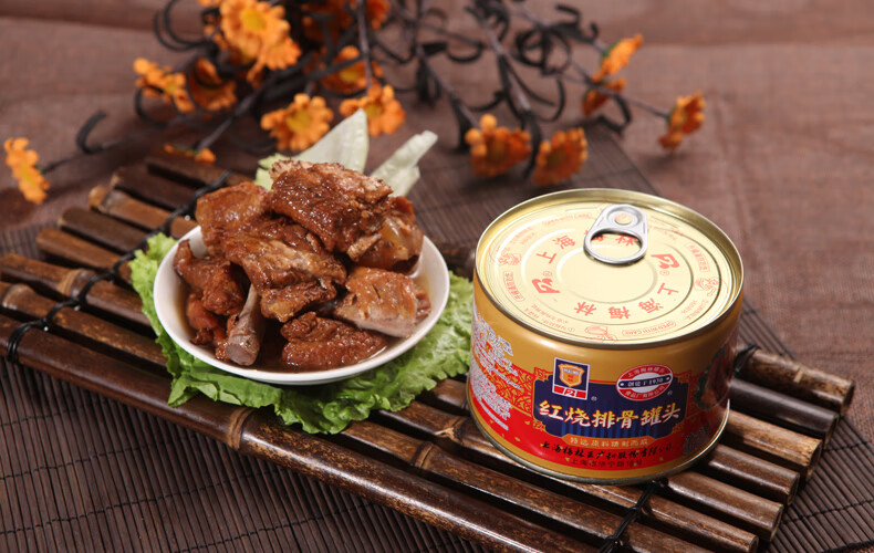 上海梅林红烧排骨罐头340g/340g*3/5罐 户外速食方便食品下饭菜肉制品