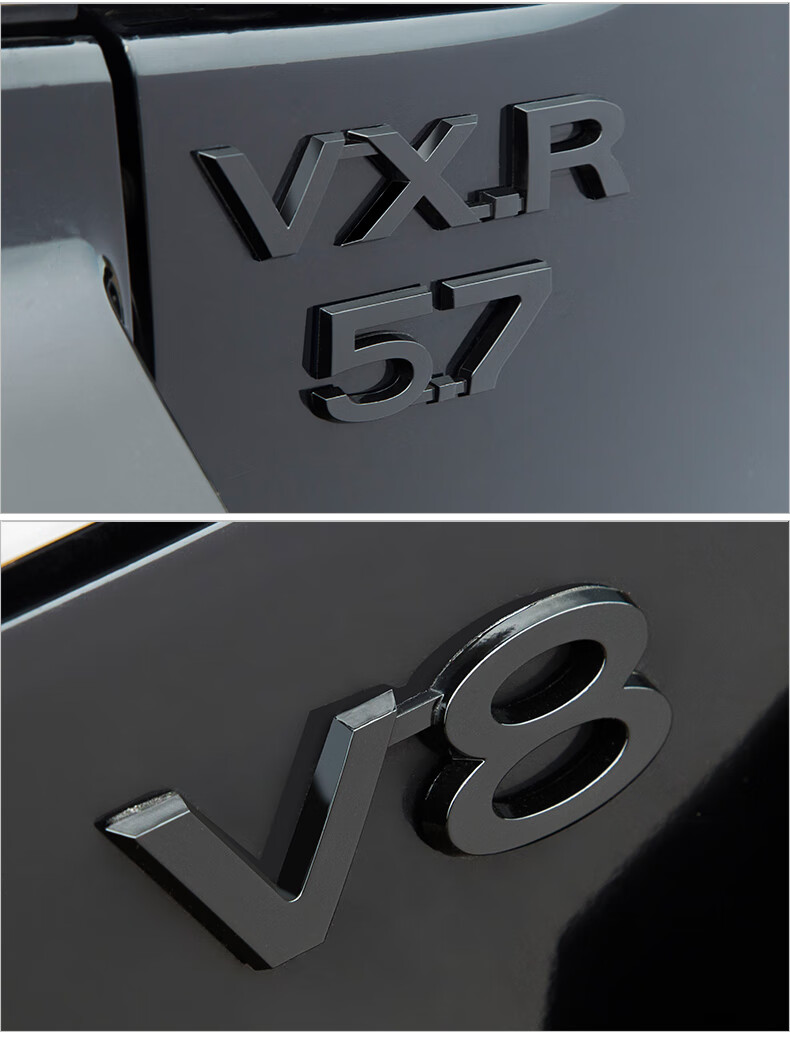 适用于兰德酷路泽尾门字标v8 5.7 v6 gxr陆巡lc200黑武士车标改装 5.