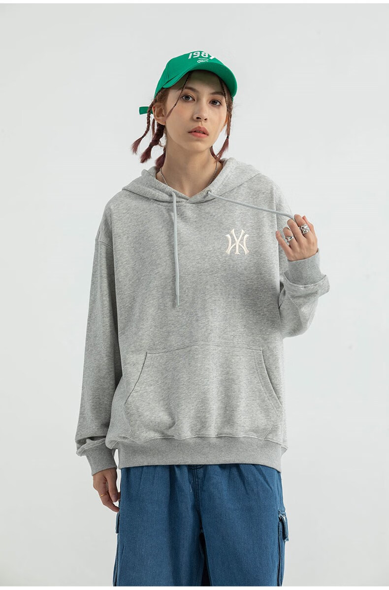 txs mlb ny官方 韩国连帽mlb卫衣男士休闲百搭帽衫情侣宽松潮牌ny外套