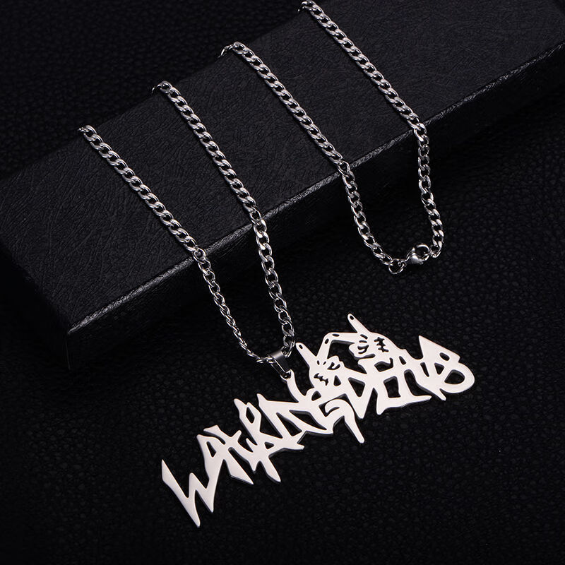 定做活死人法老红花会说唱会馆厂牌定制街舞logo吊坠男女朋克项链梦丝