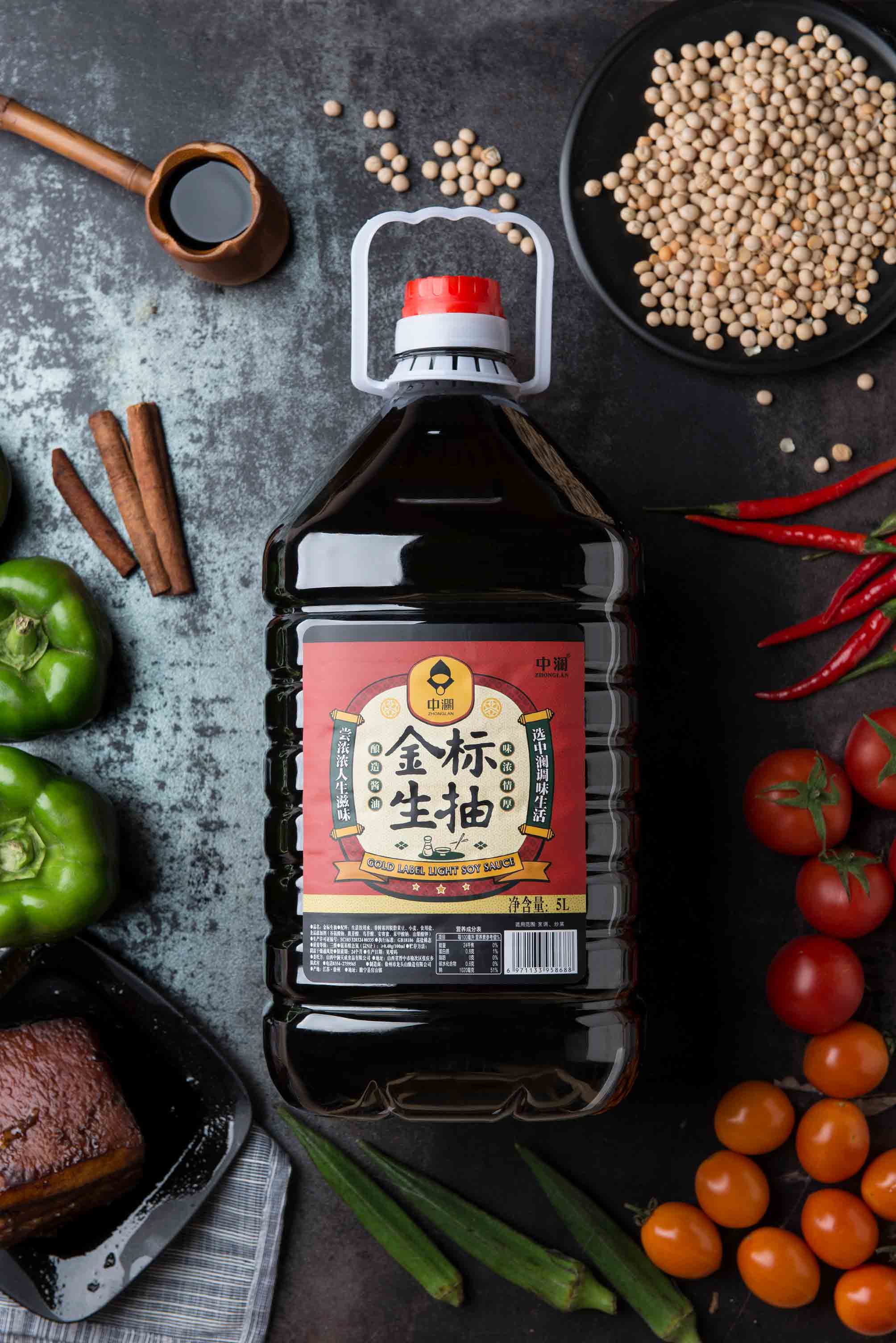 10斤大桶金标生抽家庭装用酱油点蘸凉拌调味炒菜酿造酱油