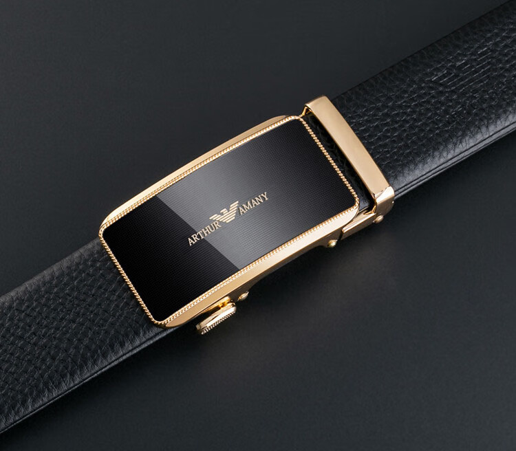 阿玛尼奢侈品gg轻奢品牌皮带男男士真皮腰带牛皮十大裤带 z201枪色