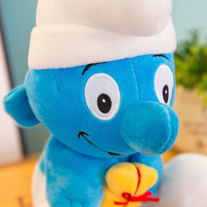 蓝精灵公仔毛绒玩具卡通动漫蓝爸爸蓝妹妹笨笨送礼布娃娃儿童玩偶 蓝