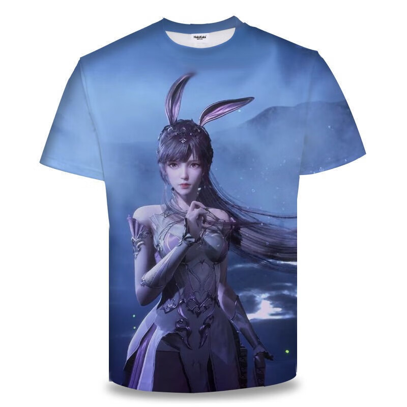 簘蕥 斗罗大陆衣服短袖五年后的儿童朱竹清衣服印花男装t恤短袖学生