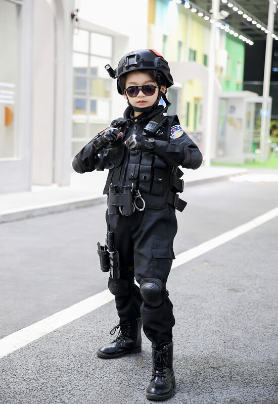 的套装男童儿童警装警察服特种兵套装小军人男童服装军装小特警衣服