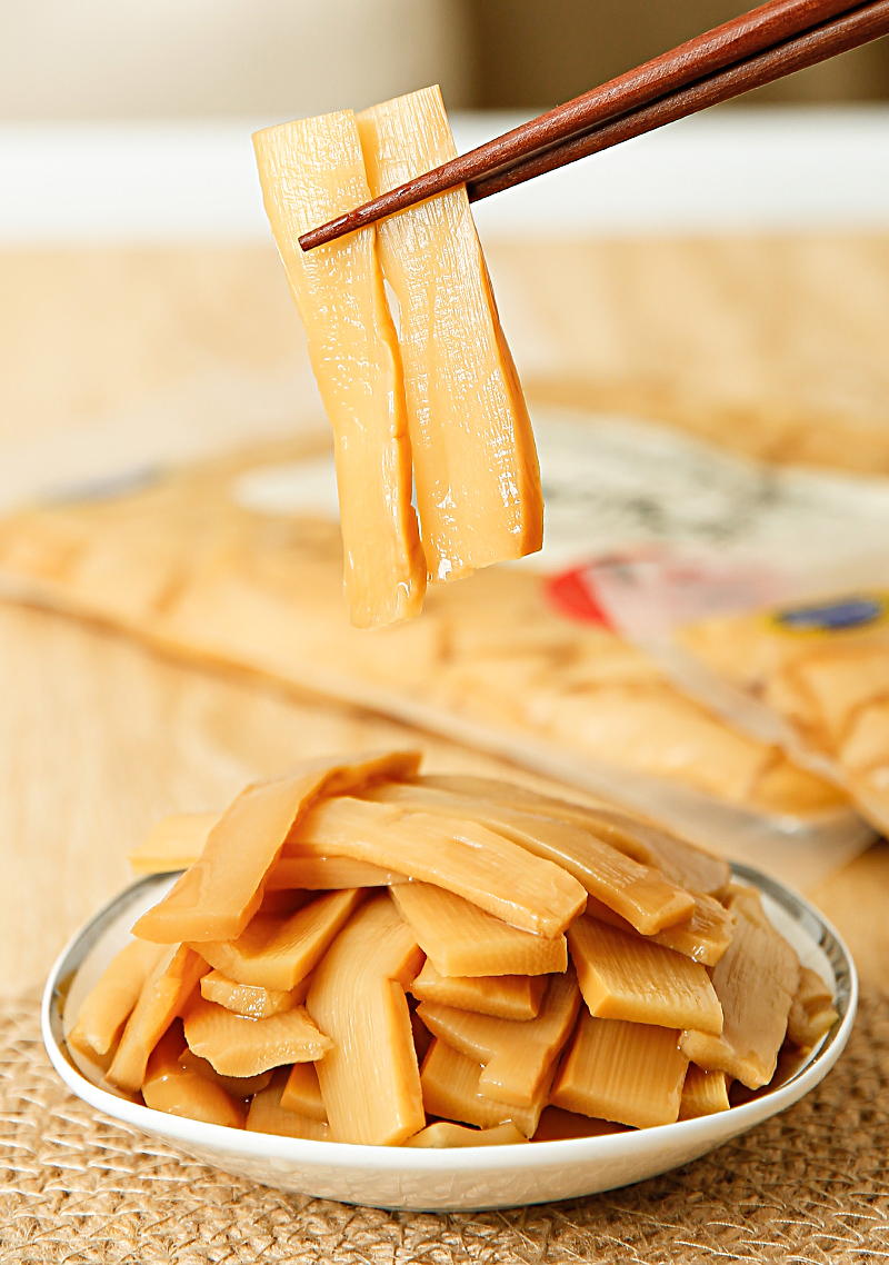 日式味付麻笋日本拉面调味笋片新嫩竹笋即食开袋下饭菜脆笋零食1kg笋