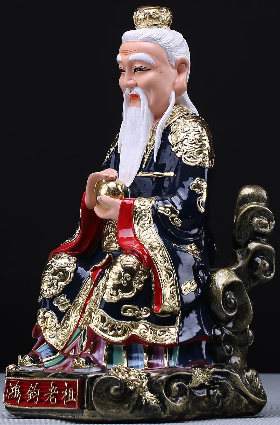 吉 鸿钧老祖神像供奉家用客厅居家风水摆件树脂佛像三清之师鸿钧道人