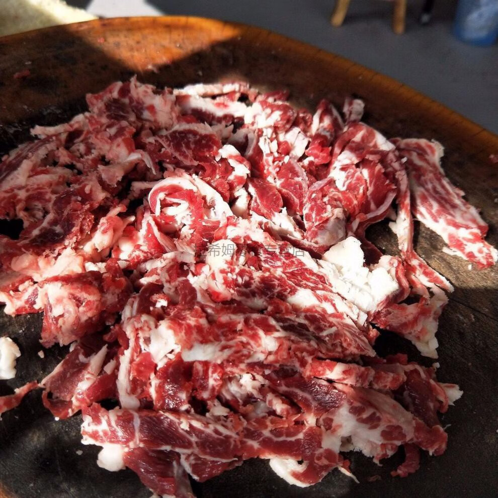 潮汕新鲜肥牛肉 雪花牛肉 牛匙仁匙皮 鲜嫩吊龙 火锅烧烤食材500g
