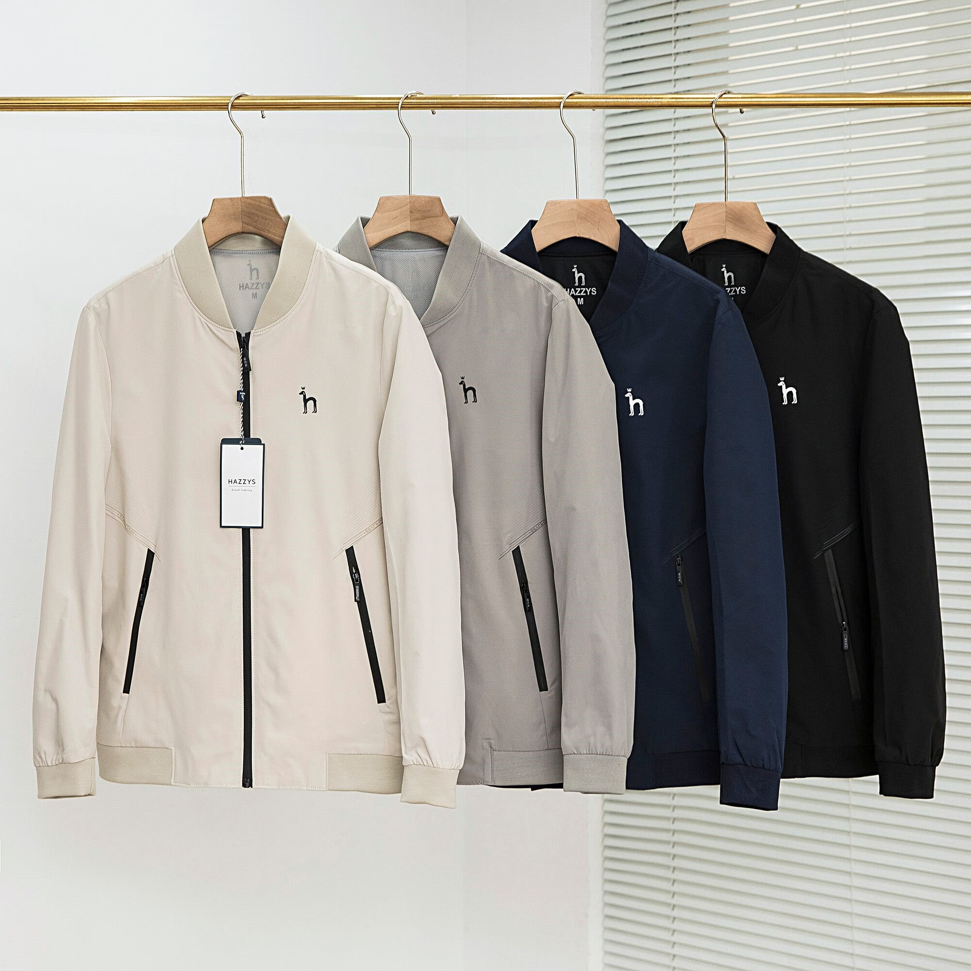 hazzys哈吉斯男士夹克外套春秋季新款韩版潮保暖工装男装休闲上衣 m 1