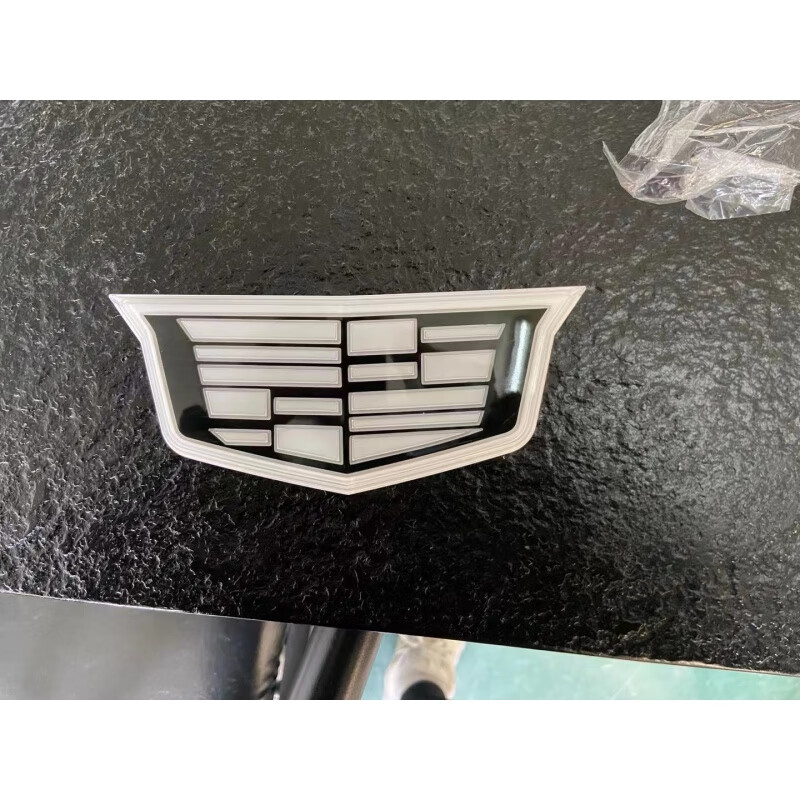 凯迪拉克ct4动态车标适用于atsl ct5熏黑发光中网前标 黑标/没发光款