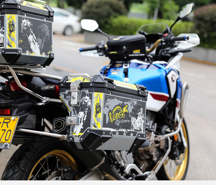 loboo萝卜摩托车边箱尾箱贴纸 防水反光贴花 拉花 川崎 本田 ktm 宝马