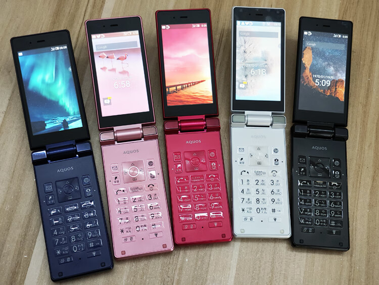 aquos 夏普 日式sharp 501sh戒网瘾学生翻盖折叠双屏安卓智能手机 黑