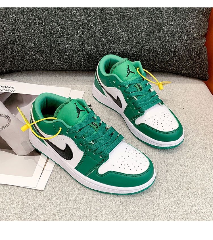 low黑橘扣碎倒钩韩版百搭校园男女学生运动休闲低帮板鞋潮 aj荧光绿