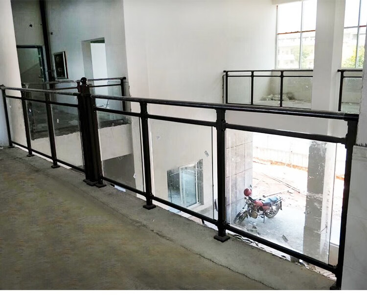 汇尊玻璃款阳台护栏锌钢栏杆家用别墅小区室内室外安全护栏扶手栏杆