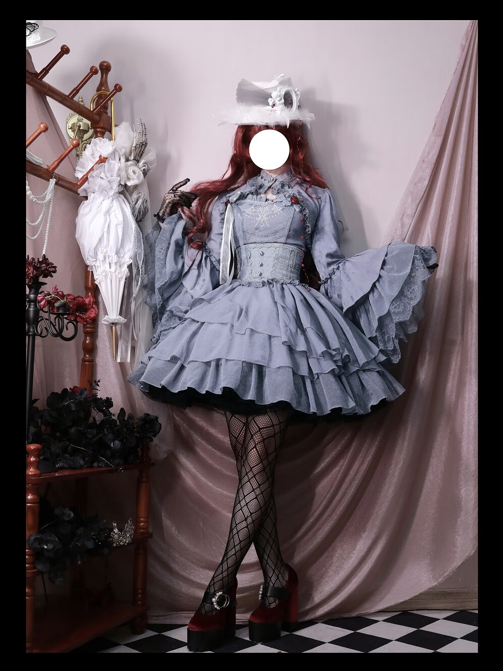衣吧客魔法电报原创设计 【恶魔逆行】哥特lolita 洛丽塔洋装 -二团