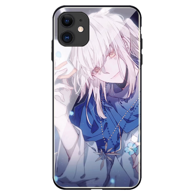 moyogv sky光遇适用于苹果11手机壳卡通平菇iphone11pro创意白鸟玻璃