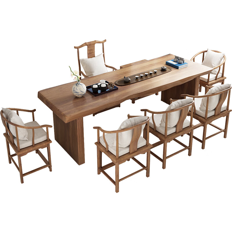 茶桌椅组合实木新中式功夫泡茶桌新中式茶桌小茶台实木茶桌椅组合现代
