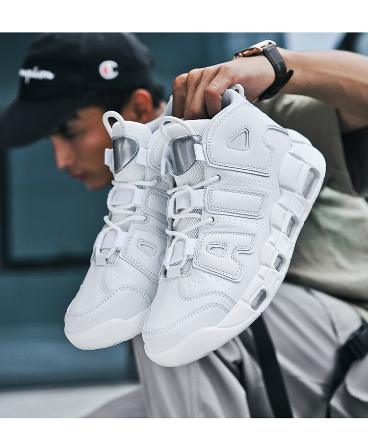 皮蓬大air权志龙男莆田实战学生运动气垫高帮球鞋黑白熊猫老爹鞋