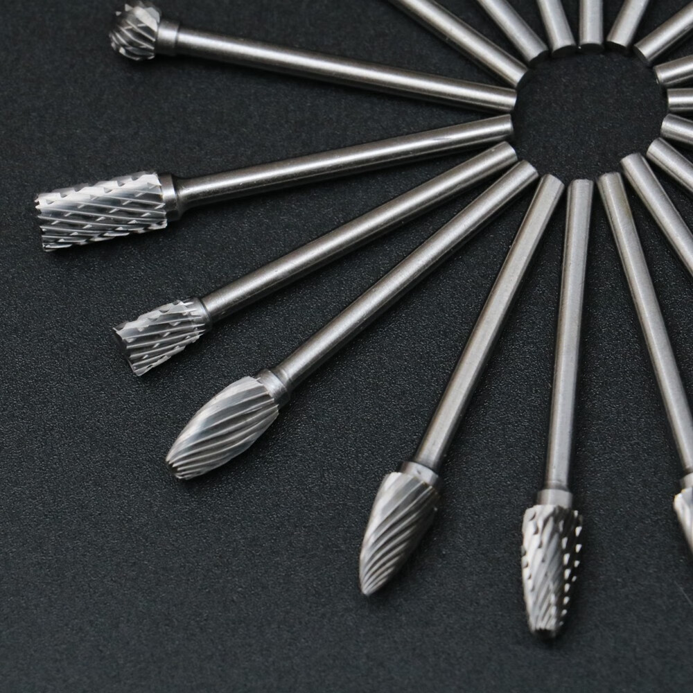 钨钢雕刻头木雕根雕打磨头木工电钻头电动木雕刻工具铣刀头旋转锉3mm