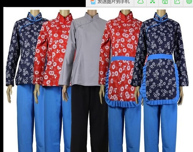 【陕北服饰】陕北农民服装阿宝表演服装舞台话剧王二小武工队儿童演出