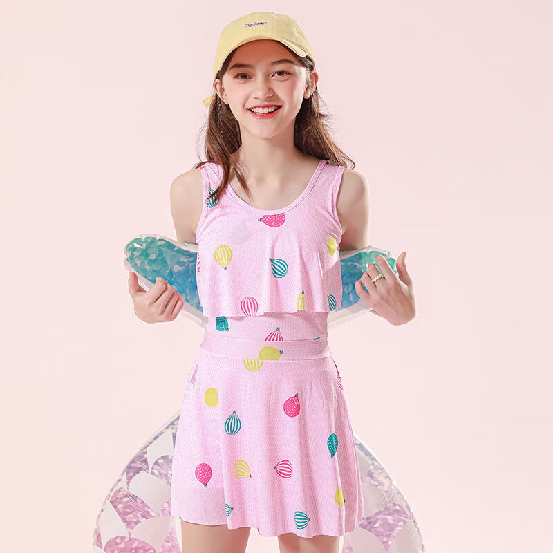 2022热卖泳衣女22新款泳装背心连体少女款泳衣学生款有运费险玫红均码