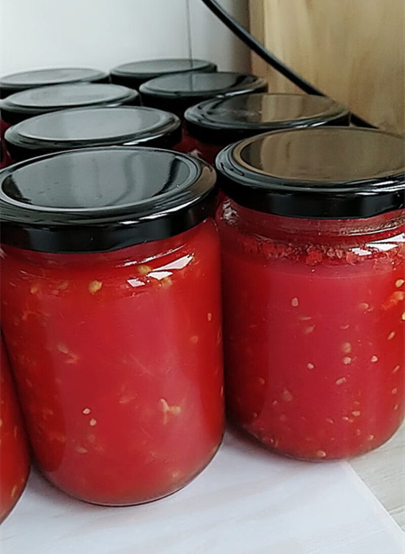 装辣椒酱空瓶子食品家用空圆形玻璃瓶透明带盖腌制罐头瓶子辣椒酱泡菜