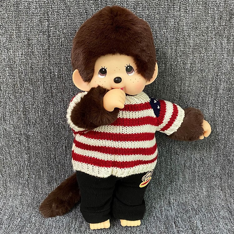 生日礼物45cm大号蒙奇奇公仔衣服套装两件套梦琪琪公仔毛绒娃娃生日