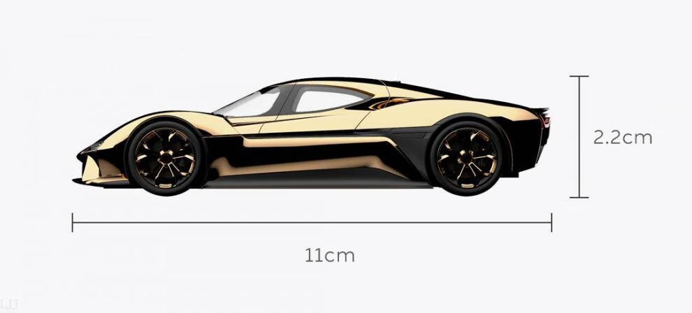 【品质严选】蔚来ep9车模蔚来nio life ep9版镀金车模成品模型3d数模