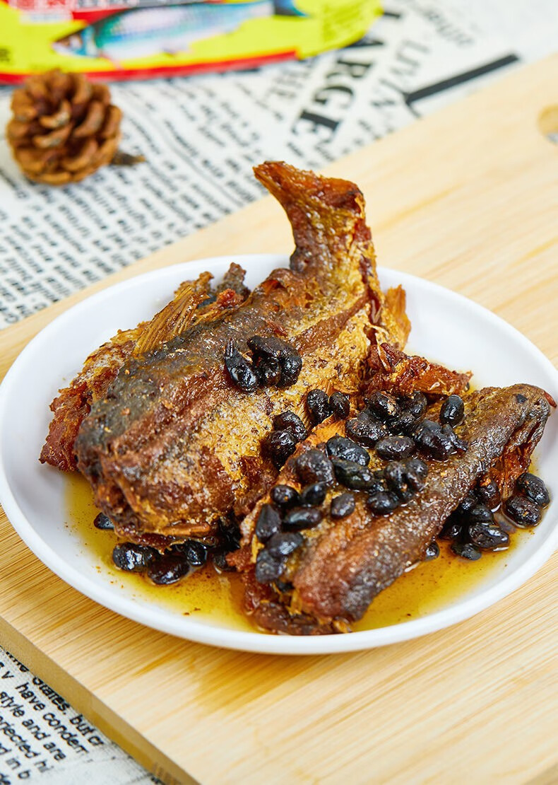 fghgf 豆豉鱼罐头鱼下饭菜下酒熟食海鲜即食鱼155g速食品肉类美味小吃