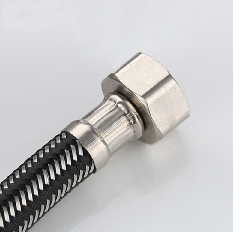 定制304不锈钢金属编织软管冷热高压进水软管连接热水器马桶上水管4分