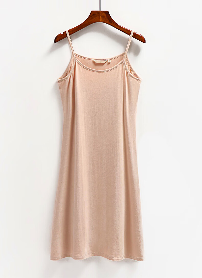 必菩莫代尔吊带衬裙中长款长衬裙夏垂感吊带裙内搭打底薄纱黑色长款s