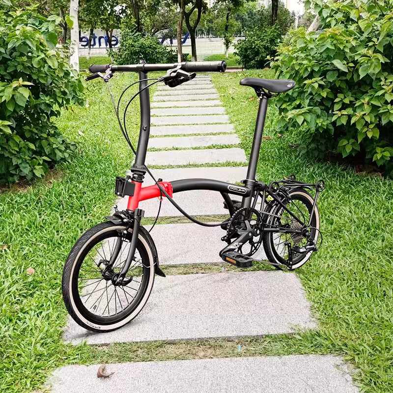 【】德国brompton三折叠自行车 litepro 超轻便携复古小布9变 黑色