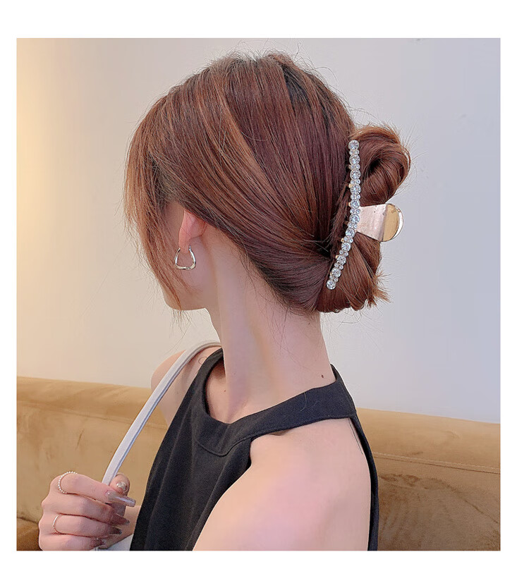 kzd 儿童大号金属鲨鱼夹女童后脑勺盘发夹子网红头饰女孩发卡发夹发饰