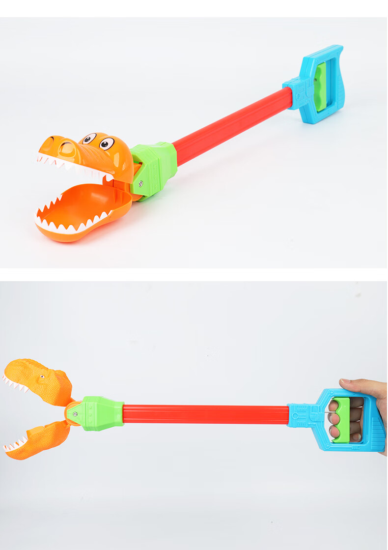 雪夹子恐龙儿童机械手臂玩具夹子钳恐龙鲨鱼鳄鱼夹户外夹雪球玩具沙滩