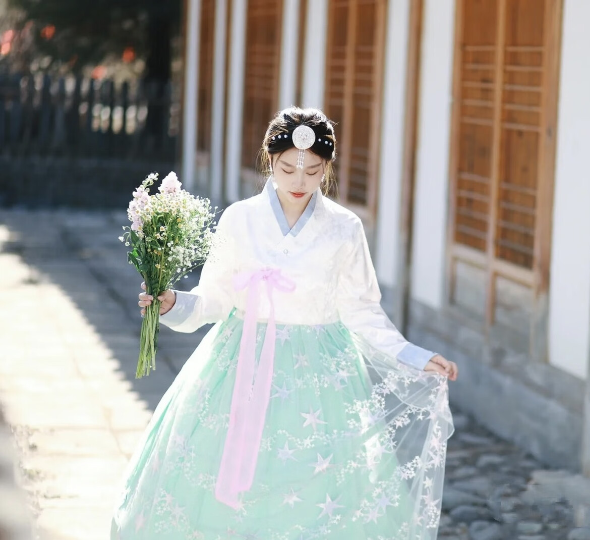 朝鲜民族服装大长今古装女韩服舞蹈演出服改良韩国舞台民族表演服装