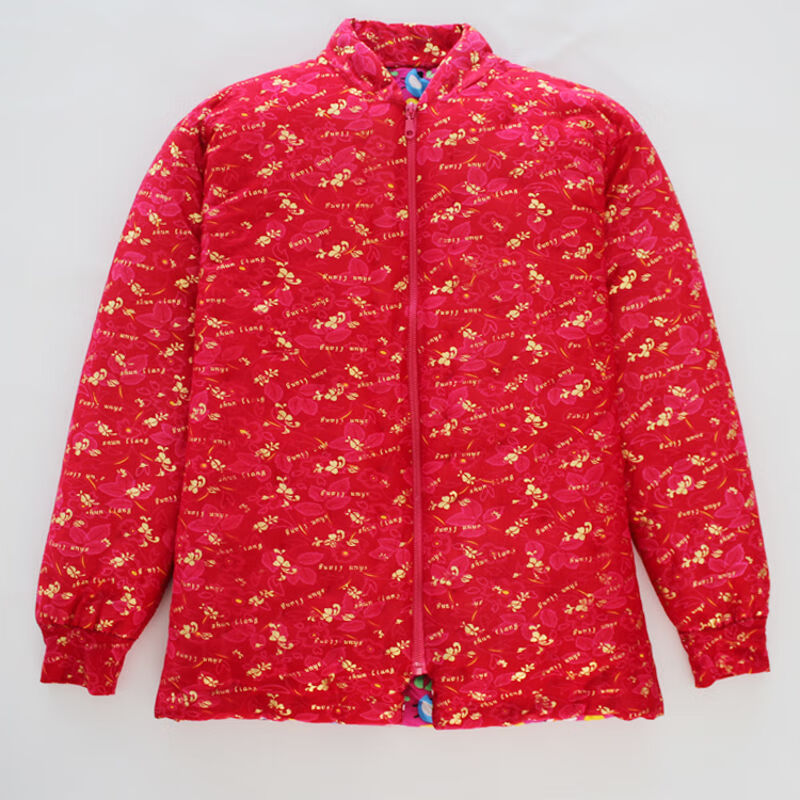 结婚穿新娘妆棉花袄棉裤套装手工成人棉花棉衣红棉袄修身订做 红色 l