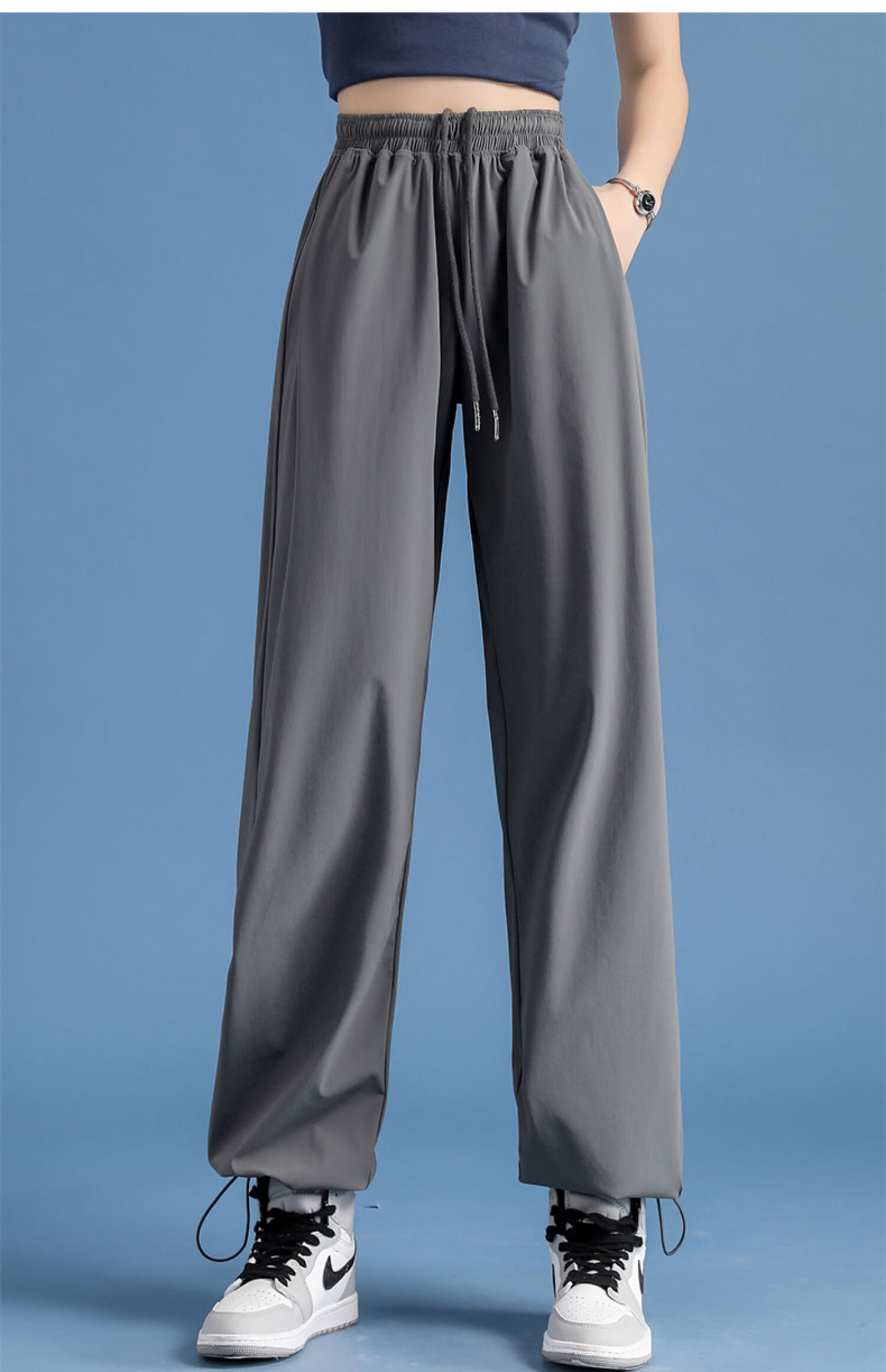 【徐璐同款】蕉下茉寻防晒裤冰丝运动裤女夏季薄款阔腿裤子女速干防晒