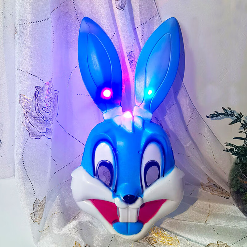 兔子面具儿童卡通动物六一礼物万圣节舞台表演道具 小耳朵可爱免子