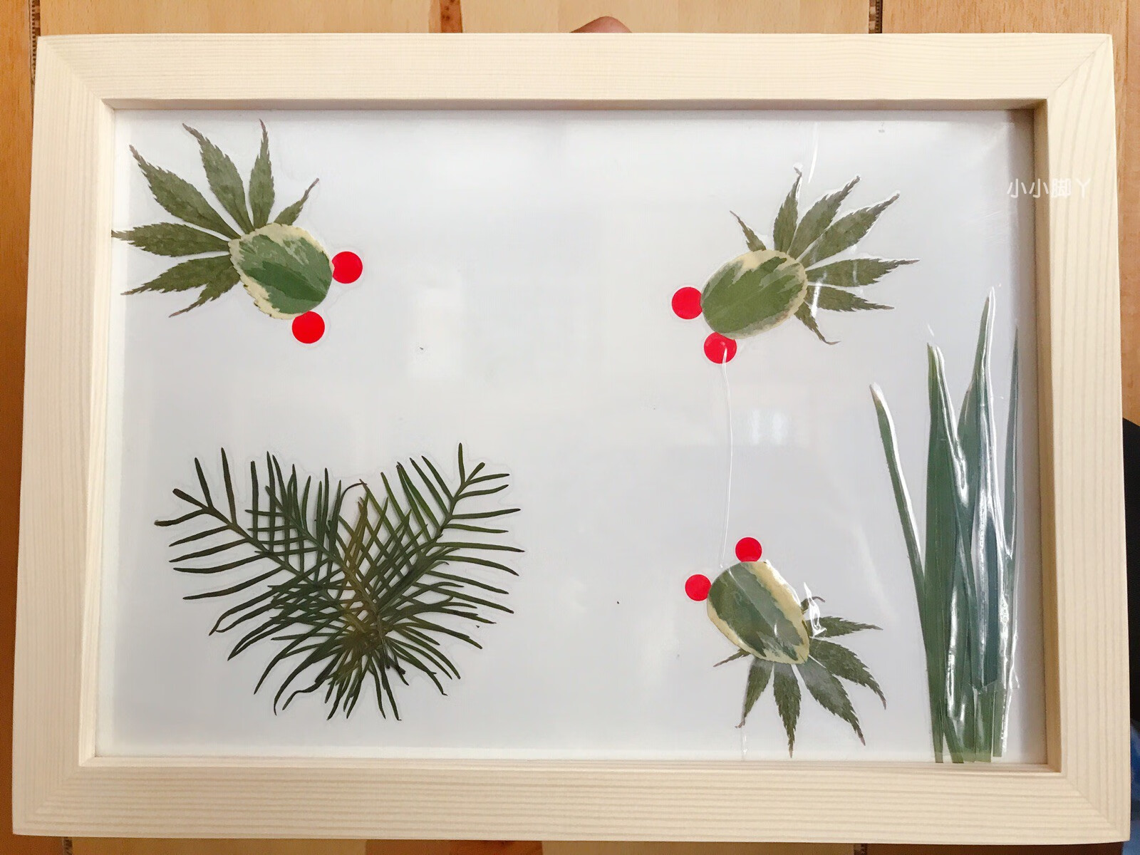 树叶粘贴画 秋天真树叶标本幼儿园手工材料粘贴创意树叶子黏贴画书签