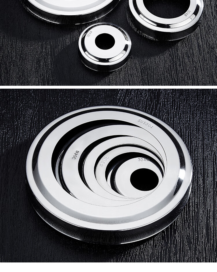 加厚304不锈钢装饰盖栏杆遮丑盖楼梯扶手50管围栏护栏圆形盖定制 支持