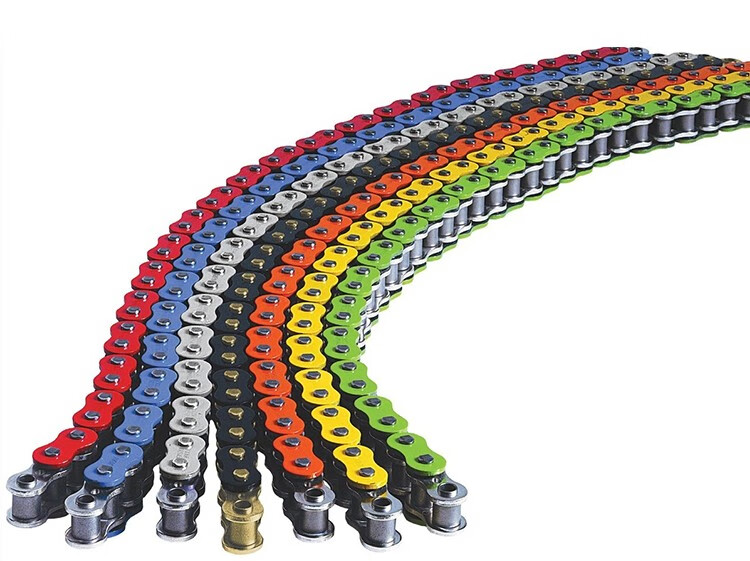 rk链条525油封彩色rk链条摩托车改装杜卡迪宝马黄龙600川崎 3倍度 525