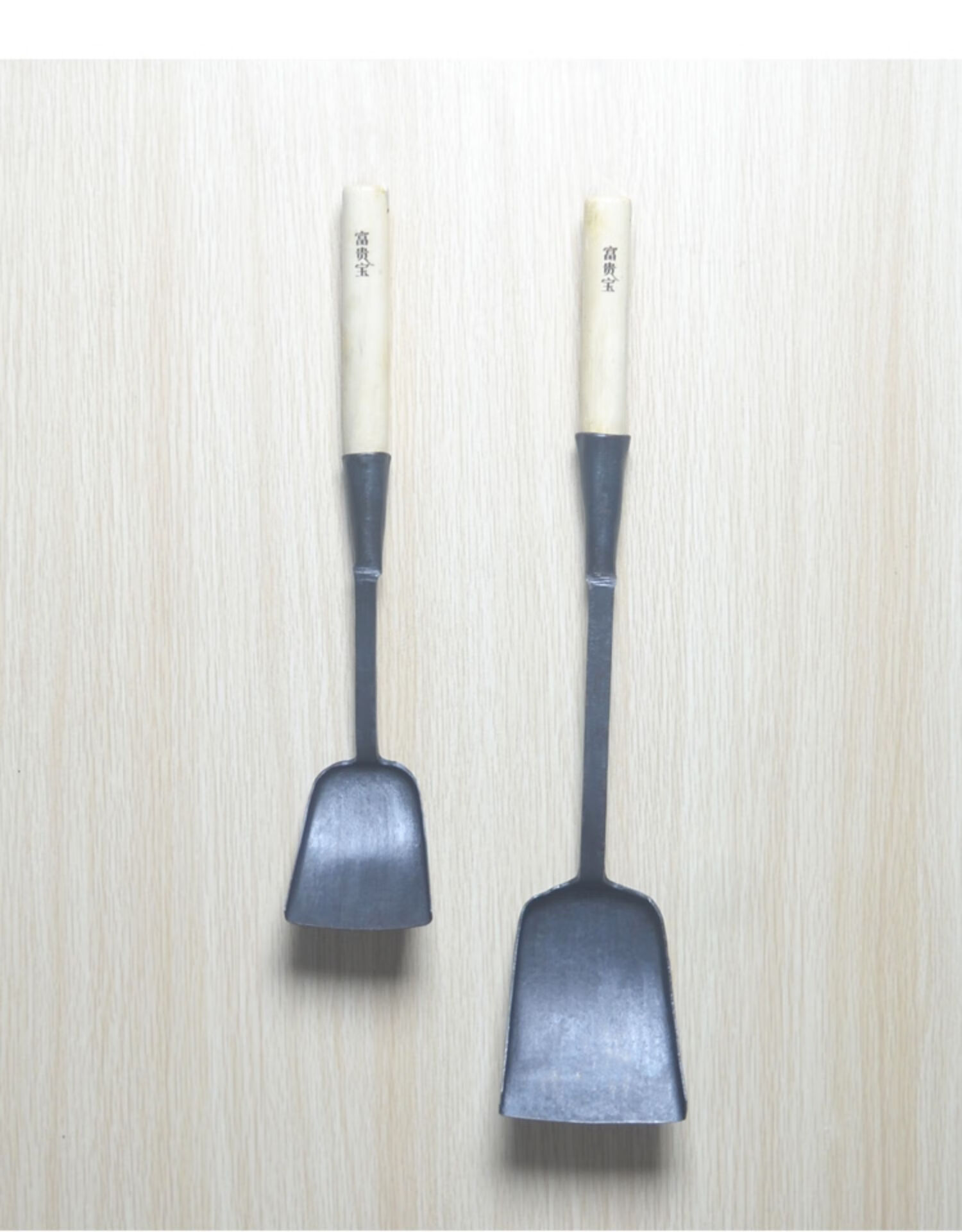 老式锅铲长柄加长手工铁锅铲炒菜铲子家用木柄锅铲传统厨房单个装