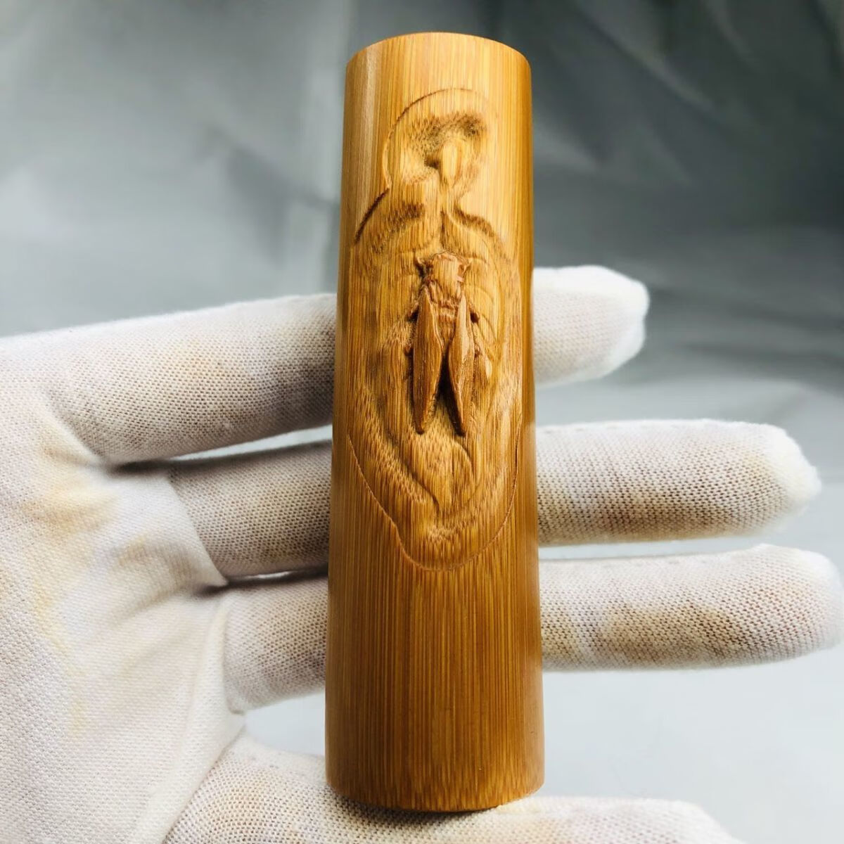 实心竹玉竹浮立刻字挂件配饰手把件把件批量定制钥匙挂件文玩 竹环