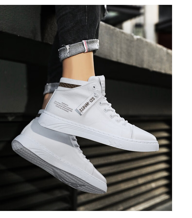 网布平板鞋男一脚蹬懒人冰丝帆布鞋袜子口秋天高帮男鞋子青少年男生中