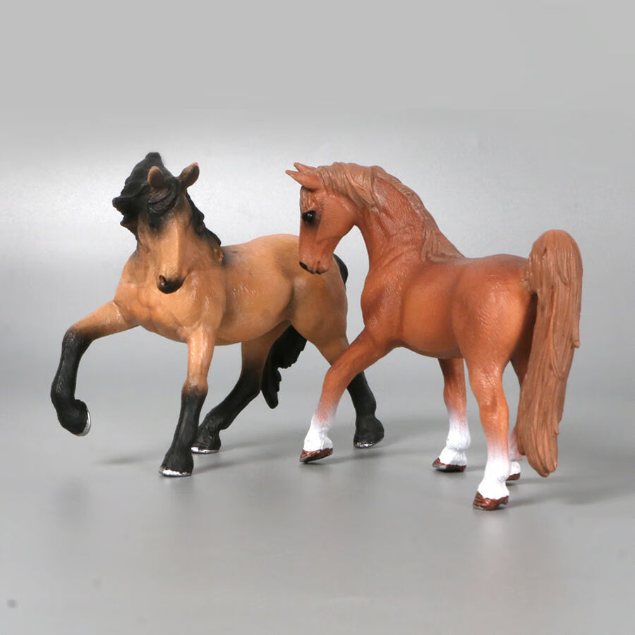 儿童仿真动物马模型白马夸特马套装野生动物玩具摆件马男礼物收藏pl12