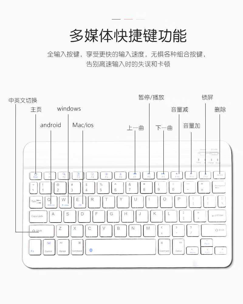 pad蓝牙键盘ipadpro2021新款11华为平板电脑ip古汀ipadmini适用黑色79