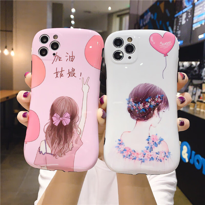 小蛮腰华为p40手机壳女款nova7加油姑娘mate30背影女孩p30软硅胶nova